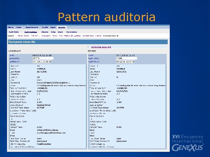 Pattern auditoria 