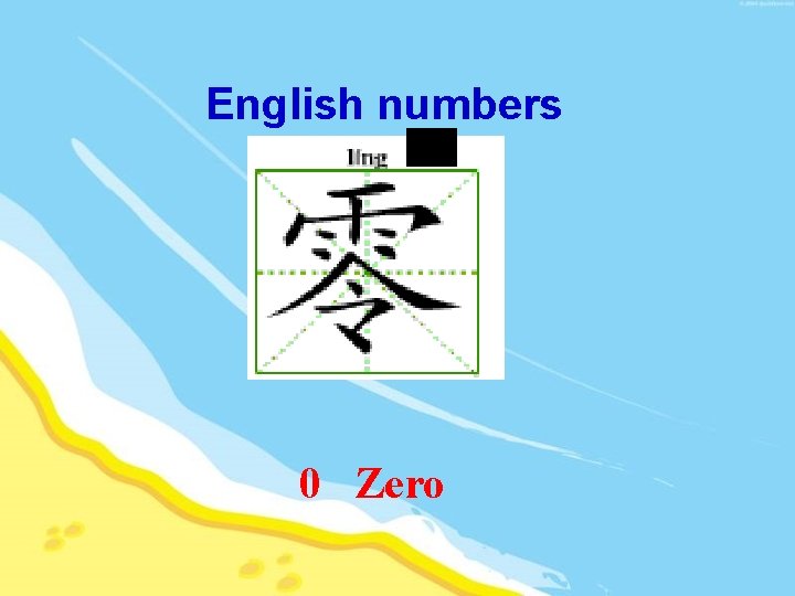 English numbers 0 Zero 