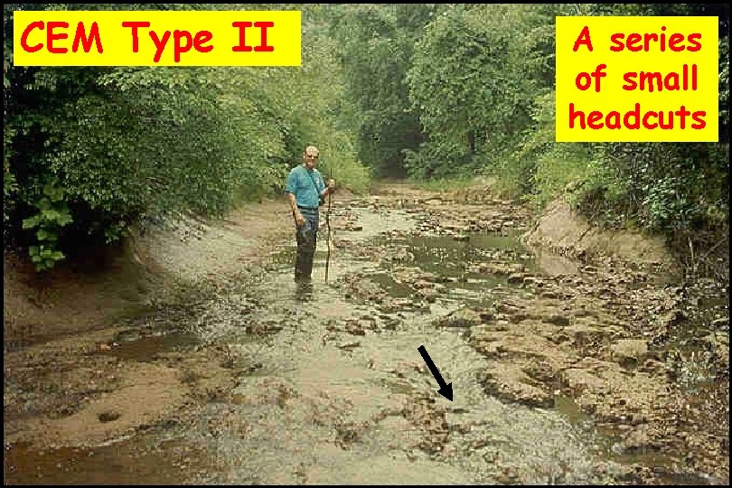 CEM Type II A series of small headcuts 