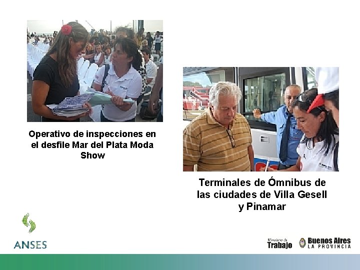 Operativo de inspecciones en el desfile Mar del Plata Moda Show Terminales de Ómnibus