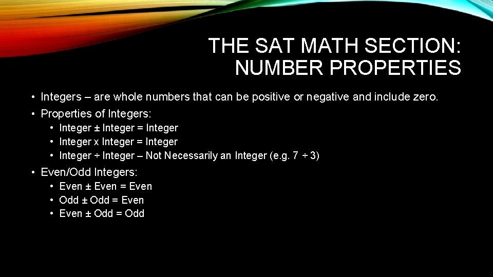Sat Number Guide Math SEMANTICS AND LOGIC HONORS Mr Torres BELL RINGER