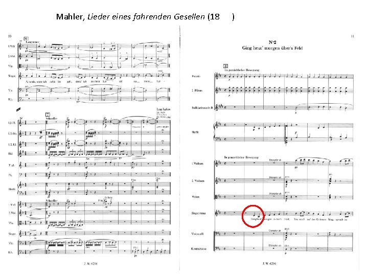 Mahler, Lieder eines fahrenden Gesellen (18 ) 