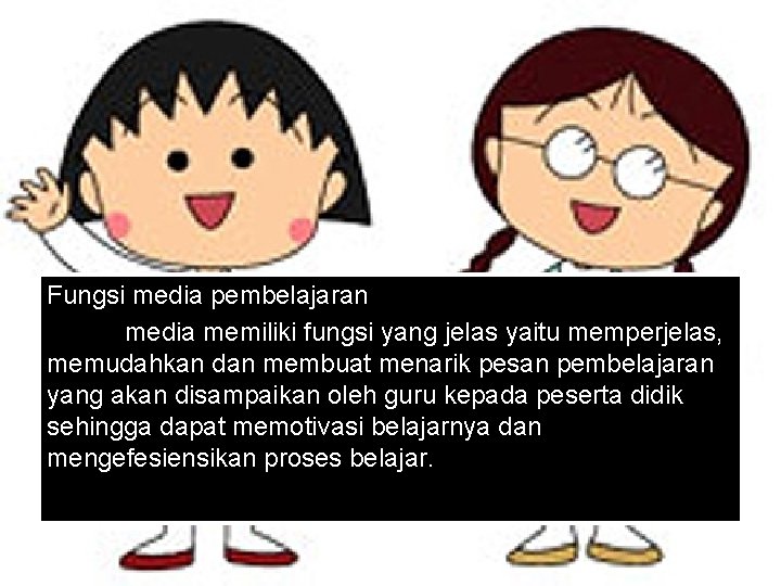 Fungsi media pembelajaran media memiliki fungsi yang jelas yaitu memperjelas, memudahkan dan membuat menarik