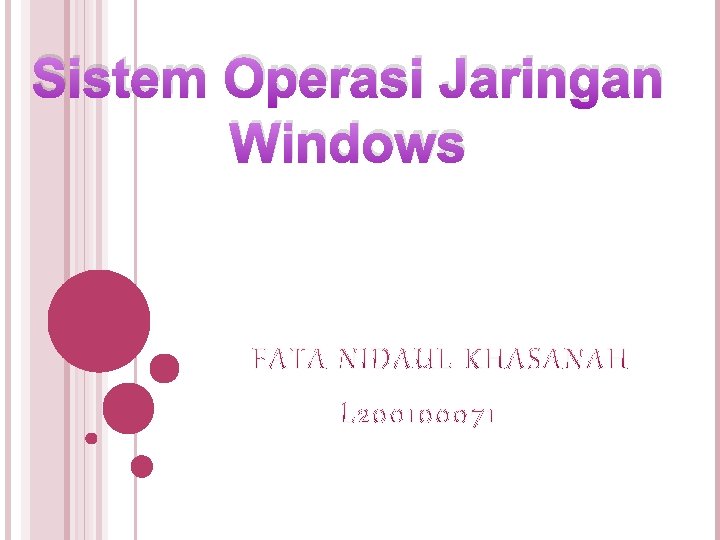 Sistem Operasi Jaringan Windows 