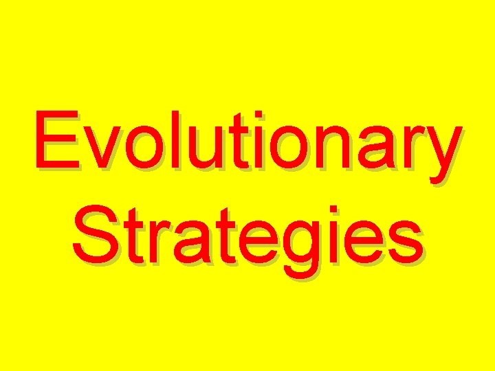Evolutionary Strategies 
