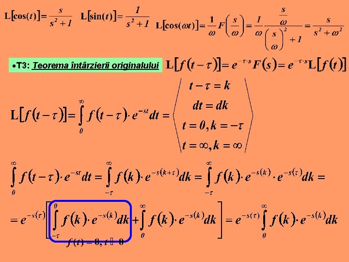  T 3: Teorema întârzierii originalului 