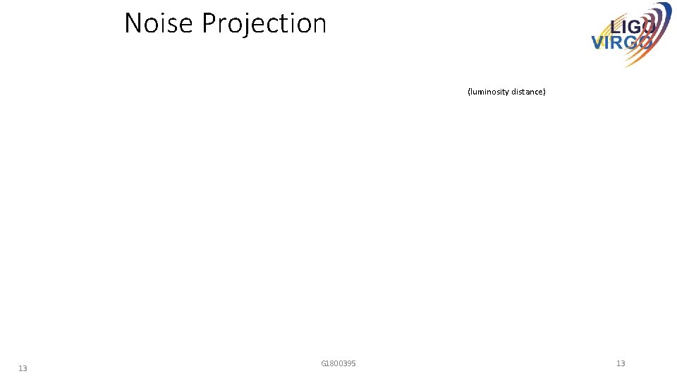 Noise Projection (luminosity distance) 13 G 1800395 13 