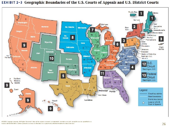 BOUNDARIESOF U. S. COURTS OF APPEAL © 2015 Cengage Learning. All Rights Reserved. May