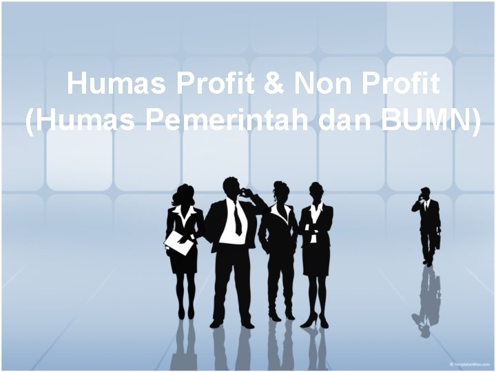 Humas Profit & Non Profit (Humas Pemerintah dan BUMN) 