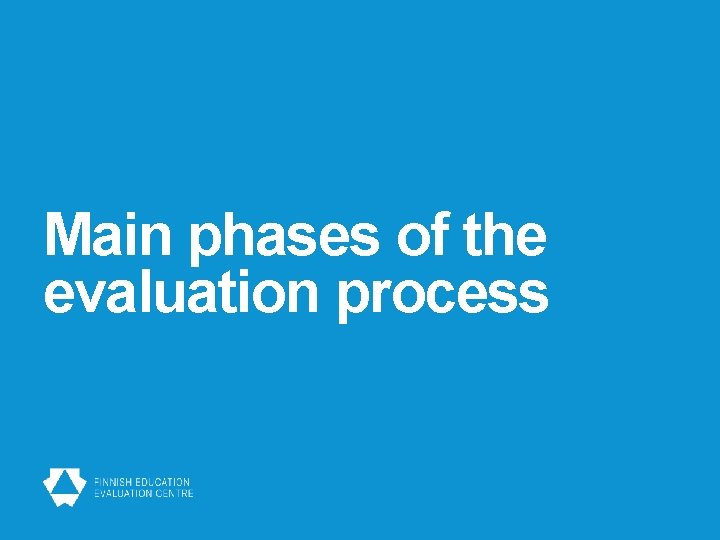 Main phases of the evaluation process 