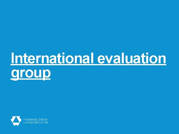 International evaluation group 