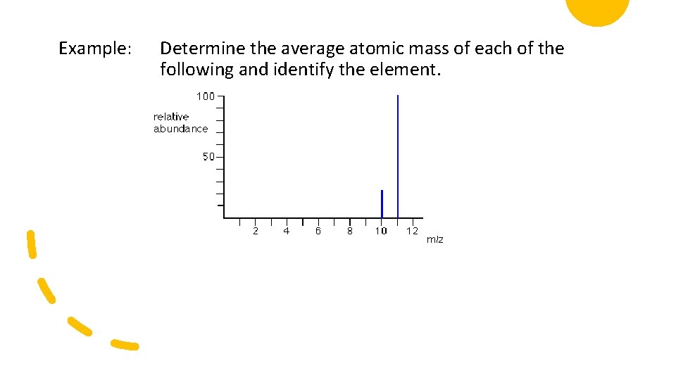 Example: Determine the average atomic mass of each of the following and identify the