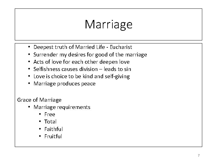 Marriage • • • Deepest truth of Married Life - Eucharist Surrender my desires