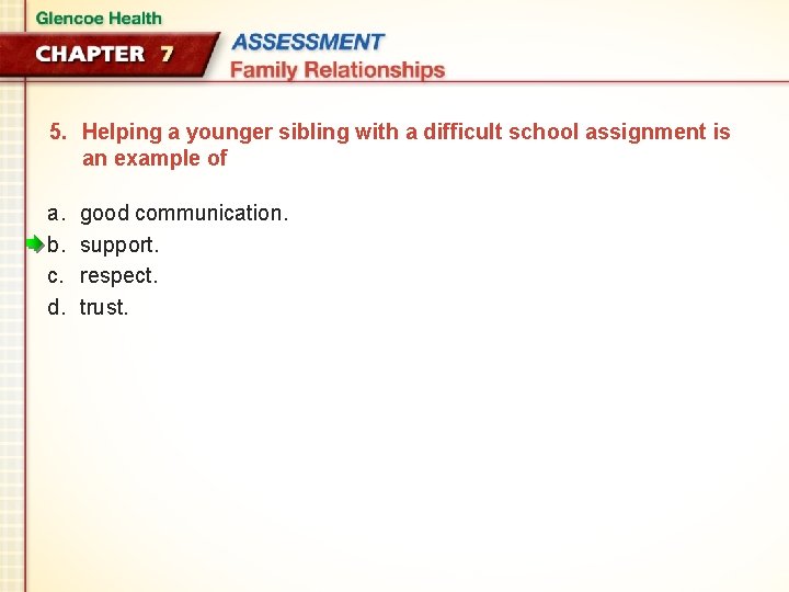 5. Helping a younger sibling with a difficult school assignment is an example of