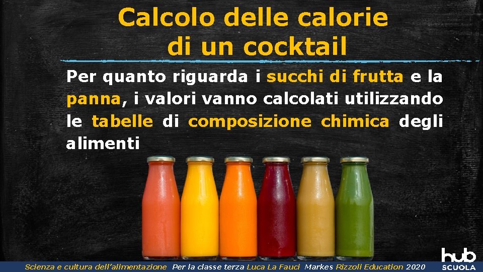 Calcolo delle calorie di un cocktail Per quanto riguarda i succhi di frutta e