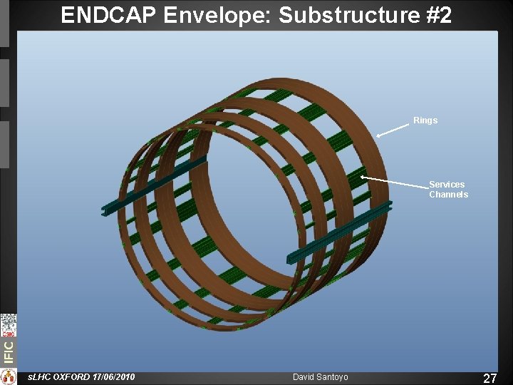 ENDCAP Envelope: Substructure #2 Rings Services Channels s. LHC OXFORD 17/06/2010 David Santoyo 27