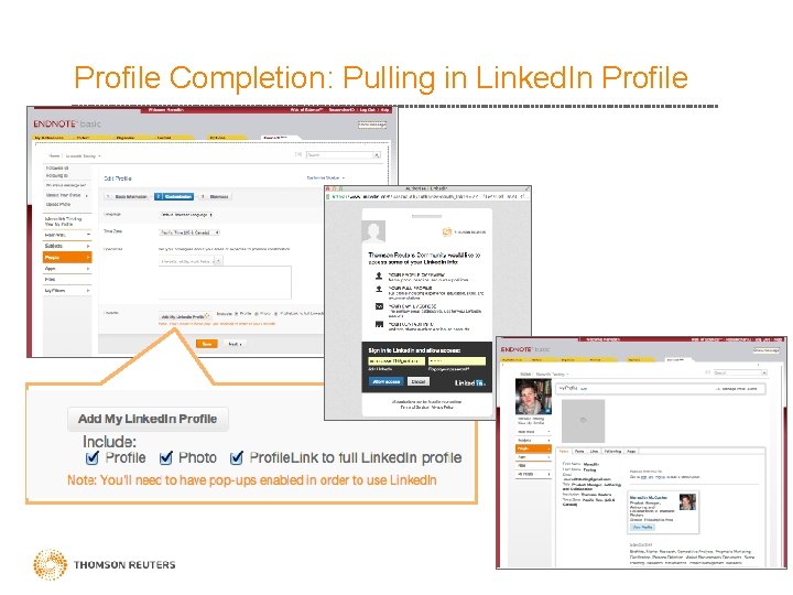 Profile Completion: Pulling in Linked. In Profile 