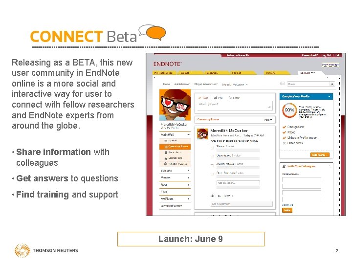 Releasing as a BETA, this new user community in End. Note online is a