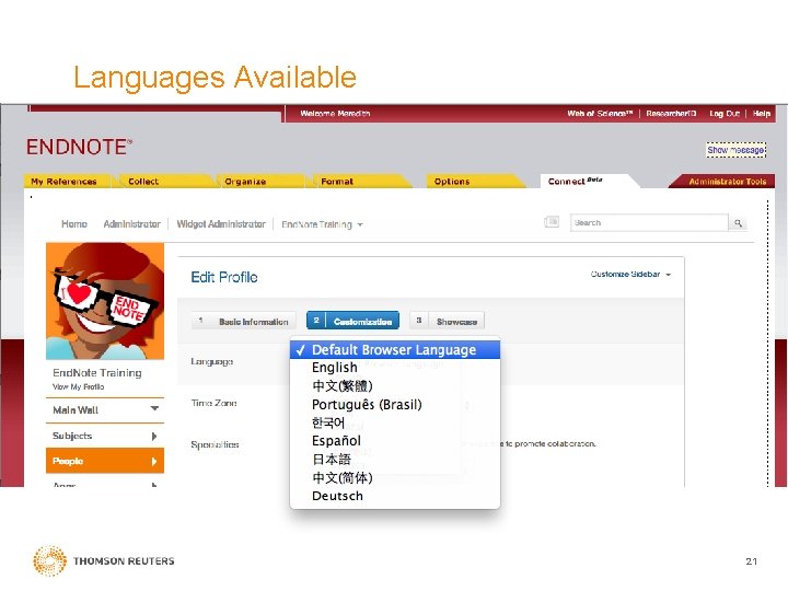 Languages Available 21 