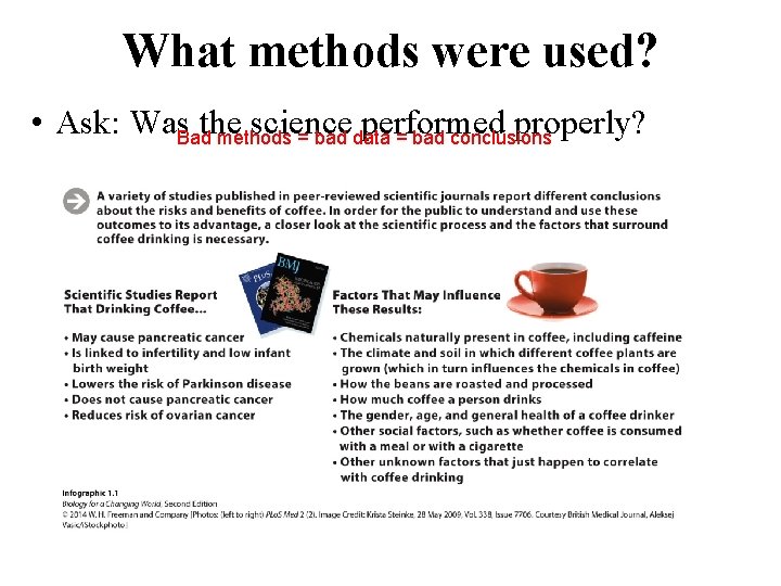 What methods were used? • Ask: Was. Badthe science performed properly? methods = bad