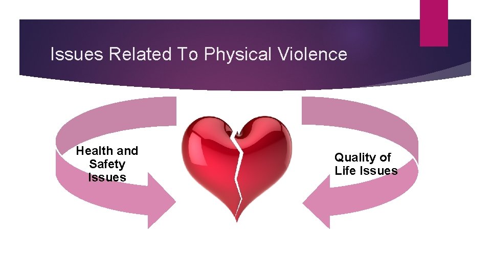 Issues Related To Physical Violence Health and Safety Issues Quality of Life Issues Issues Related To Physical Violence Health and Safety Issues Quality of Life Issues