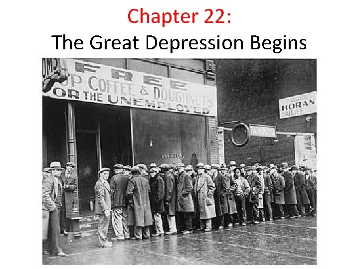 Chapter 22: The Great Depression Begins 