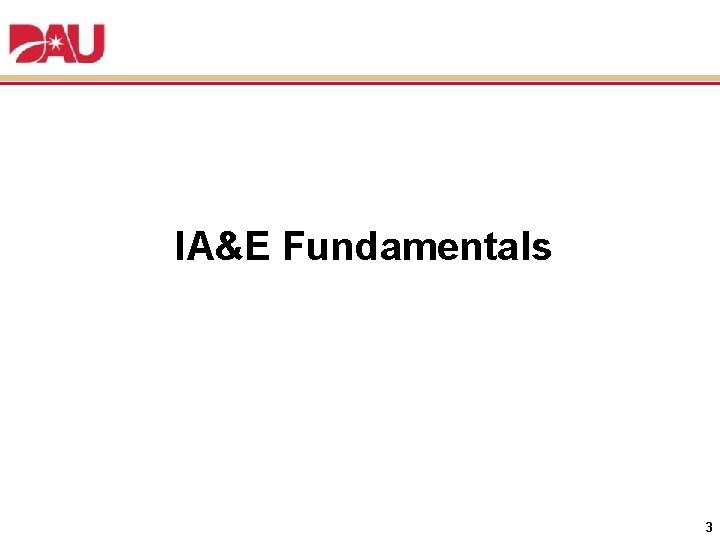 IA&E Fundamentals 3 