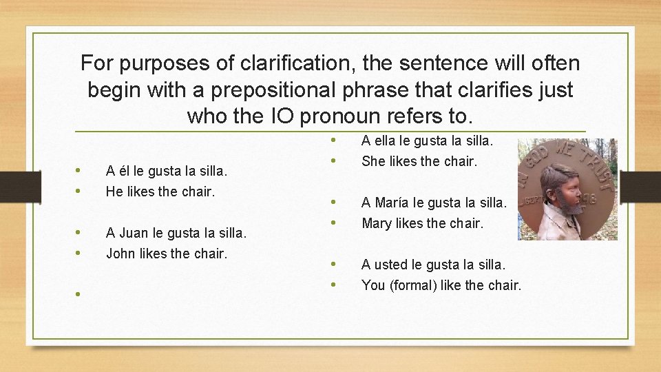For purposes of clarification, the sentence will often begin with a prepositional phrase that