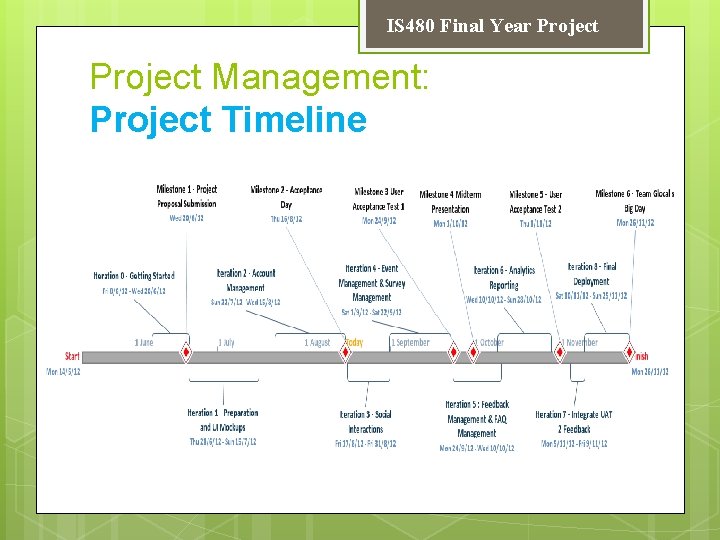 IS 480 Final Year Project Management: Project Timeline 