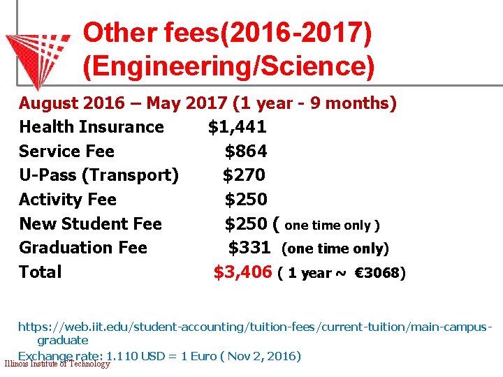 Other fees(2016 -2017) (Engineering/Science) August 2016 – May 2017 (1 year - 9 months)