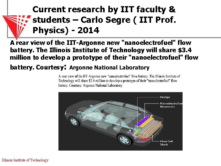 Current research by IIT faculty & students – Carlo Segre ( IIT Prof. Physics)