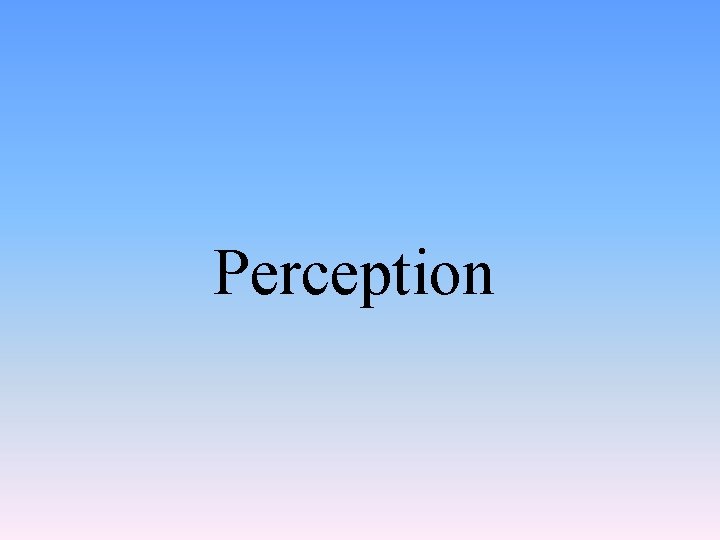 Perception 