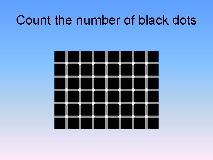 Count the number of black dots 
