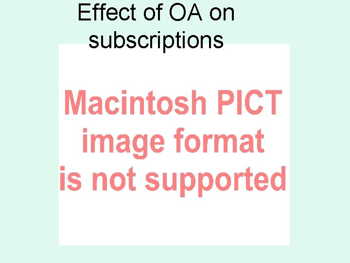 Effect of OA on subscriptions 