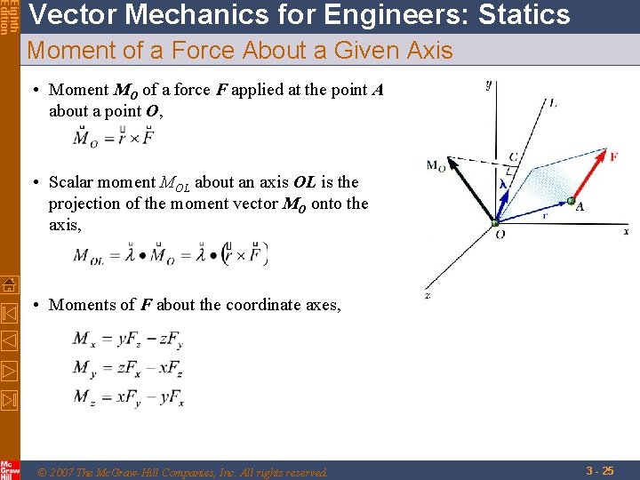 Eighth Edition Vector Mechanics for Engineers: Statics Moment of a Force About a Given