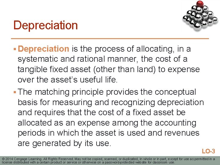 Depreciation § Depreciation is the process of allocating, in a systematic and rational manner,