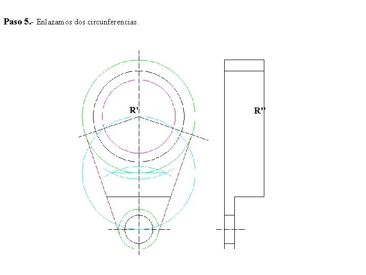 Paso 5. - Enlazamos dos circunferencias. 