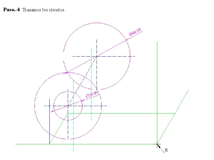 Paso. -4 Trazamos los círculos. 