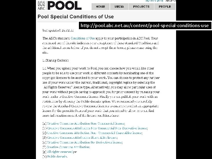 http: //pool. abc. net. au/content/pool-special-conditions-use 