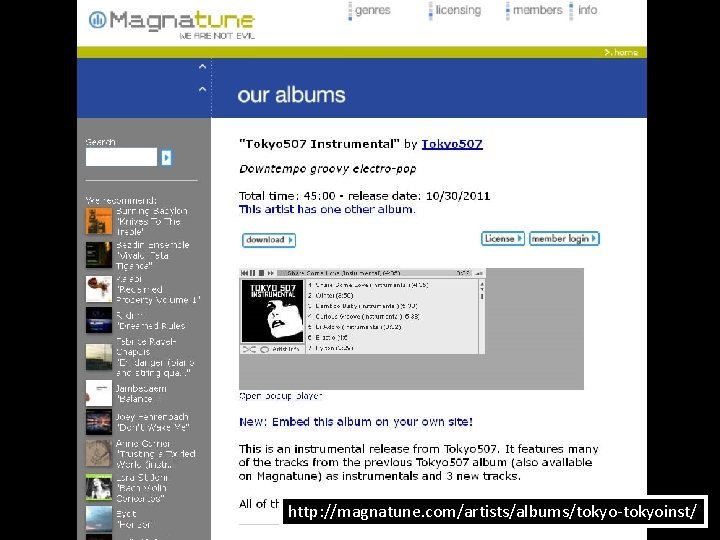 http: //magnatune. com/artists/albums/tokyo-tokyoinst/ 