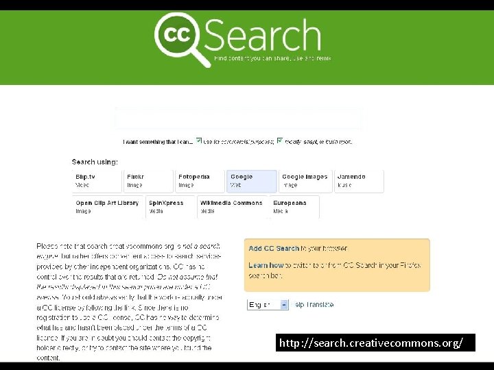 http: //search. creativecommons. org/ 