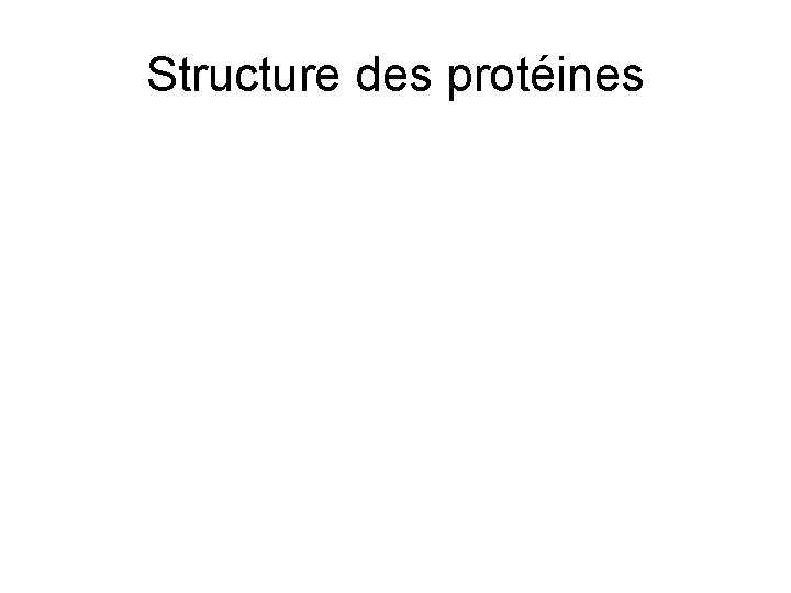 Structure des protéines 