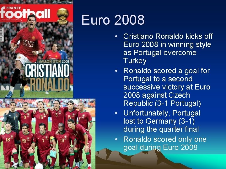 Euro 2008 • Cristiano Ronaldo kicks off Euro 2008 in winning style as Portugal