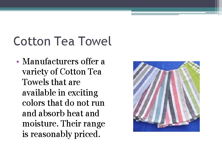 Cotton Tea Towel • Manufacturers offer a variety of Cotton Tea Towels that are