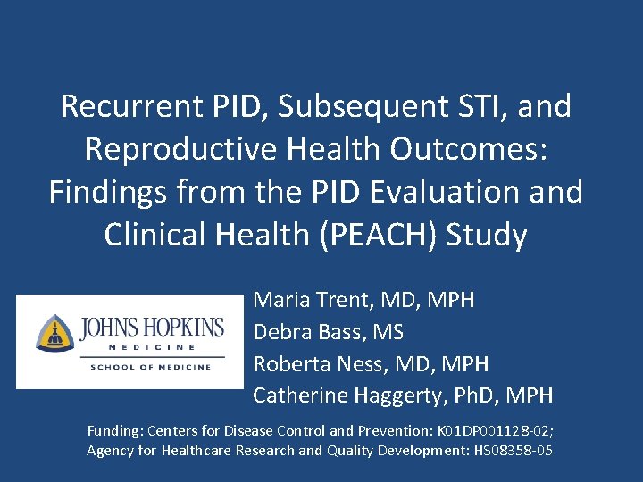 Recurrent PID, Subsequent STI, and Reproductive Health Outcomes: Findings from the PID Evaluation and