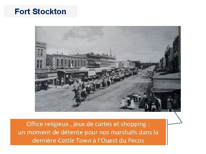 Fort Stockton Office religieux , jeux de cartes et shopping : un moment de
