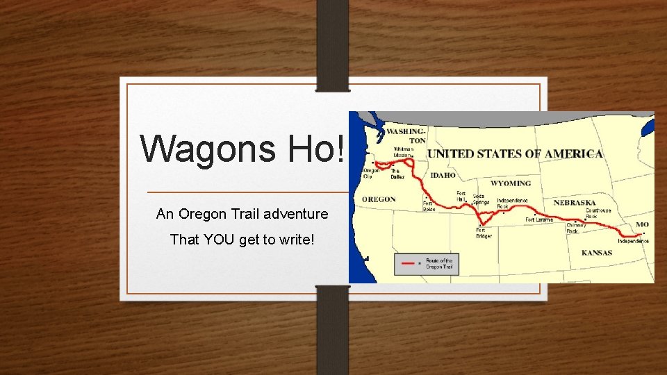 Wagons Ho! An Oregon Trail adventure That YOU get to write! 