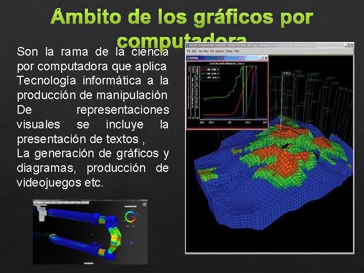 Ámbito de los gráficos por computadora la rama de la ciencia Son por computadora