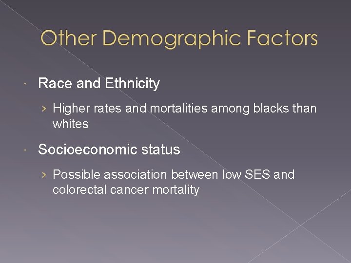  Race and Ethnicity › Higher rates and mortalities among blacks than whites Socioeconomic