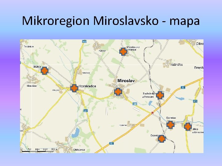 Mikroregion Miroslavsko - mapa 